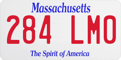 MA license plate 284LM0