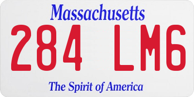 MA license plate 284LM6