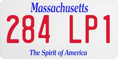 MA license plate 284LP1