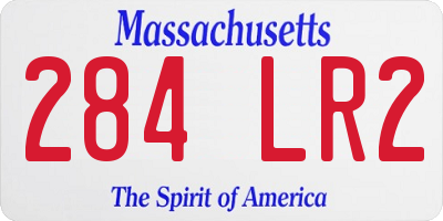 MA license plate 284LR2