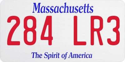 MA license plate 284LR3