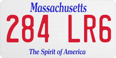 MA license plate 284LR6