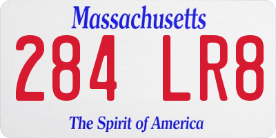 MA license plate 284LR8