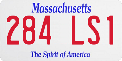 MA license plate 284LS1