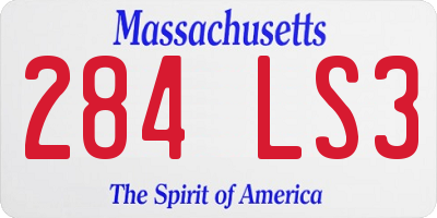 MA license plate 284LS3