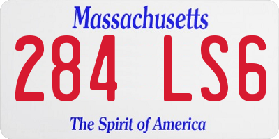 MA license plate 284LS6