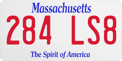 MA license plate 284LS8