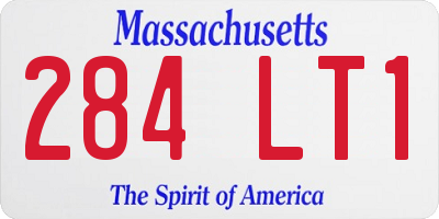 MA license plate 284LT1
