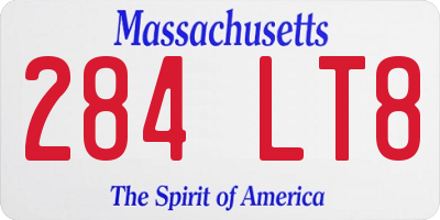 MA license plate 284LT8