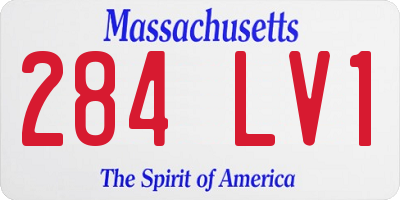 MA license plate 284LV1
