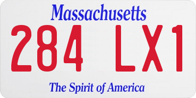 MA license plate 284LX1