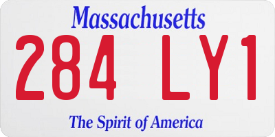 MA license plate 284LY1