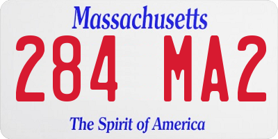 MA license plate 284MA2