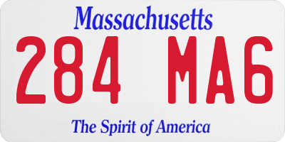 MA license plate 284MA6