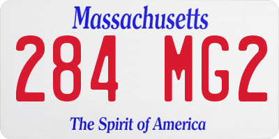 MA license plate 284MG2