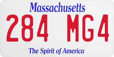 MA license plate 284MG4