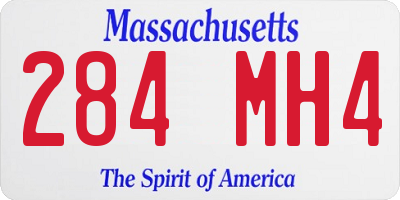MA license plate 284MH4