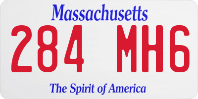 MA license plate 284MH6