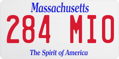 MA license plate 284MI0