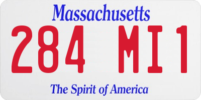 MA license plate 284MI1