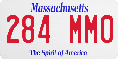 MA license plate 284MM0