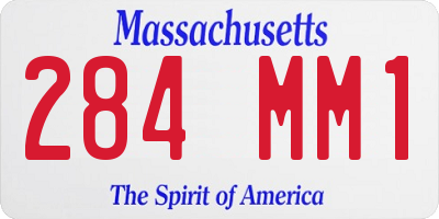 MA license plate 284MM1