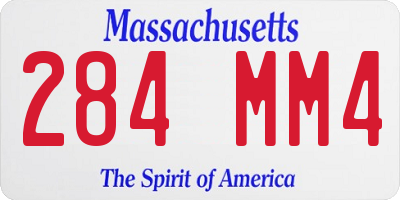 MA license plate 284MM4