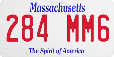 MA license plate 284MM6