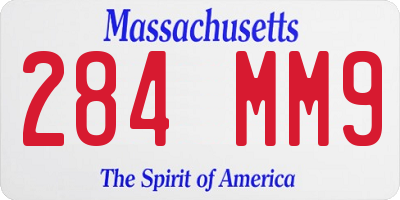 MA license plate 284MM9