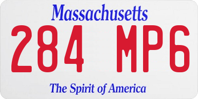 MA license plate 284MP6
