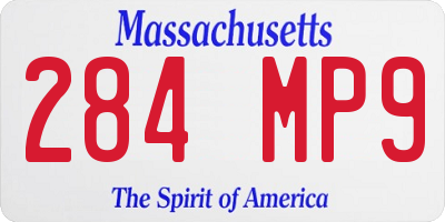 MA license plate 284MP9