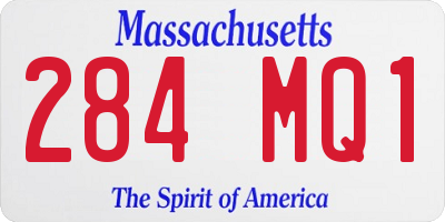 MA license plate 284MQ1