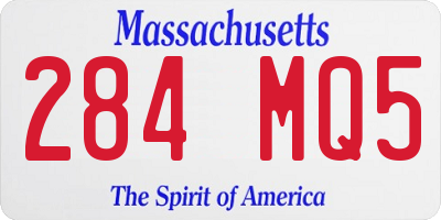MA license plate 284MQ5