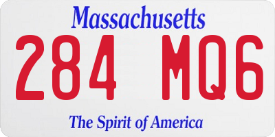 MA license plate 284MQ6