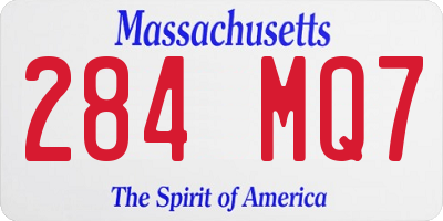MA license plate 284MQ7
