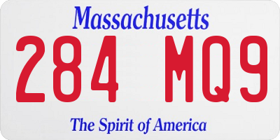 MA license plate 284MQ9