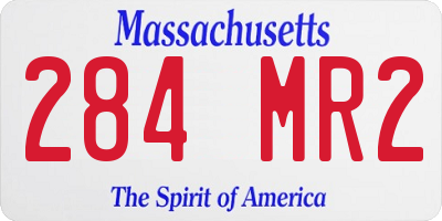 MA license plate 284MR2