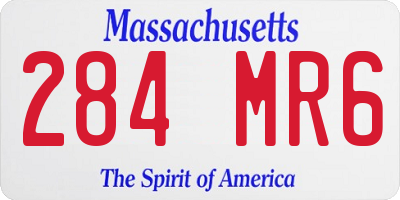 MA license plate 284MR6