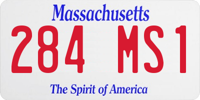 MA license plate 284MS1