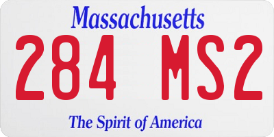MA license plate 284MS2