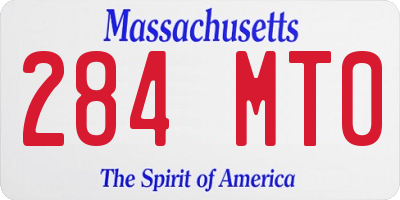 MA license plate 284MT0