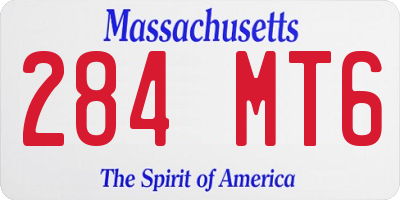 MA license plate 284MT6