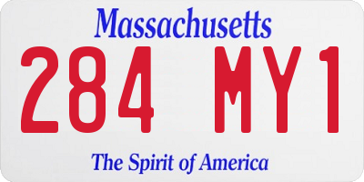 MA license plate 284MY1