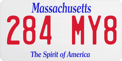 MA license plate 284MY8