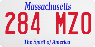 MA license plate 284MZ0