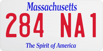 MA license plate 284NA1