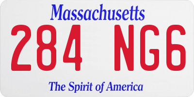MA license plate 284NG6