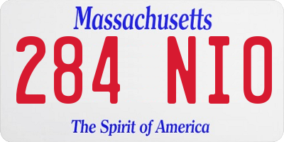 MA license plate 284NI0
