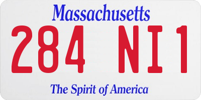 MA license plate 284NI1