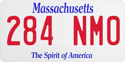 MA license plate 284NM0